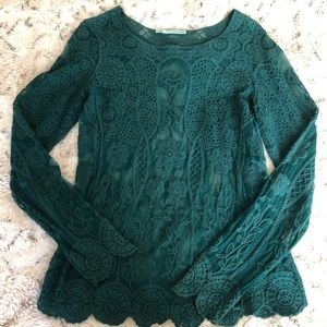 Long sleeve lace shirt